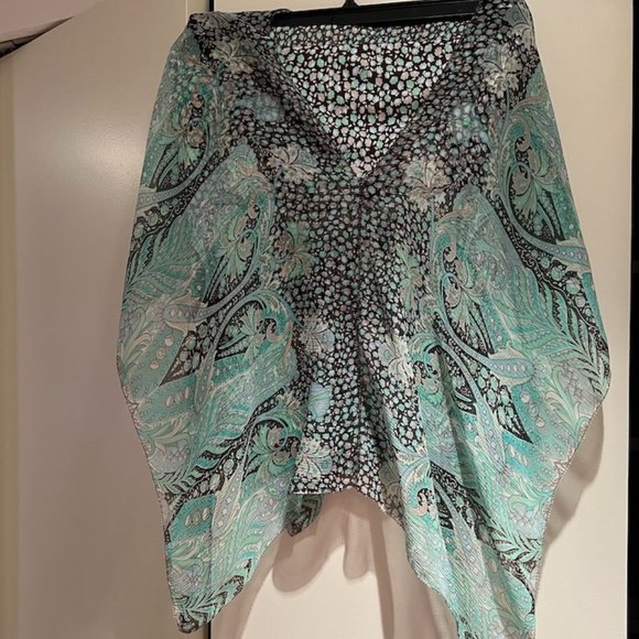 Vintage Eli Tahari Strapless Silk Top with matching Short Pancho - Picture 2 of 12